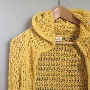 Anthropologie Sweaters - VGUC Crochet Yellow Duster Cardigan Anthropologie Sweaters - VGUC Crochet Yellow Duster Cardigan